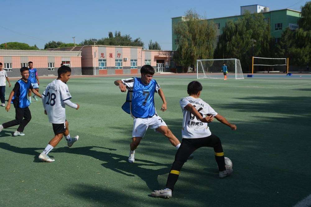 轮台县阳霞镇“白杏杯”足球赛开幕
